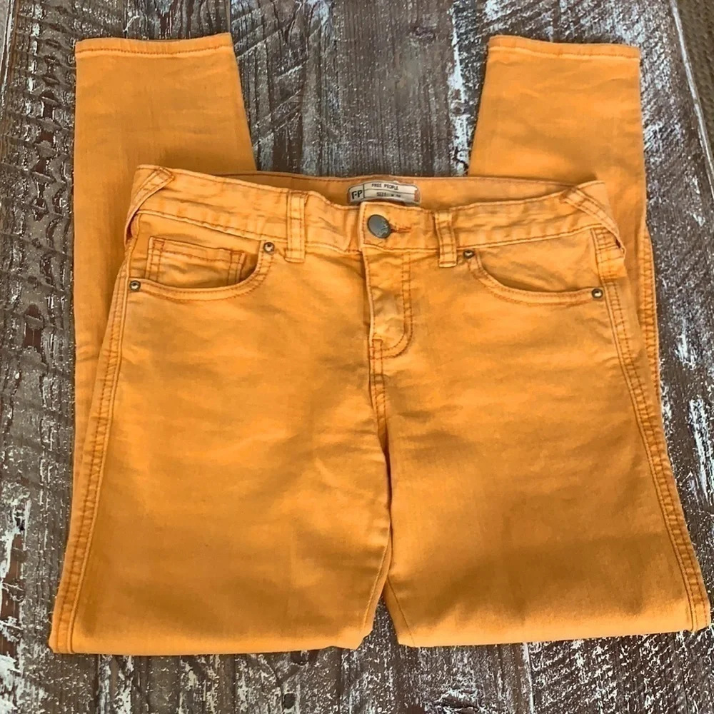 Free People Golden Yellow Jeans - Picture 2 of 6